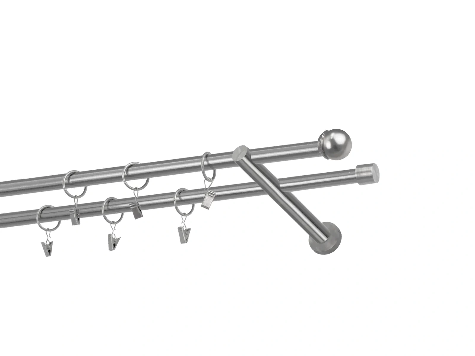 Kétsoros 16x16mm karnis - TODI MAX - satin