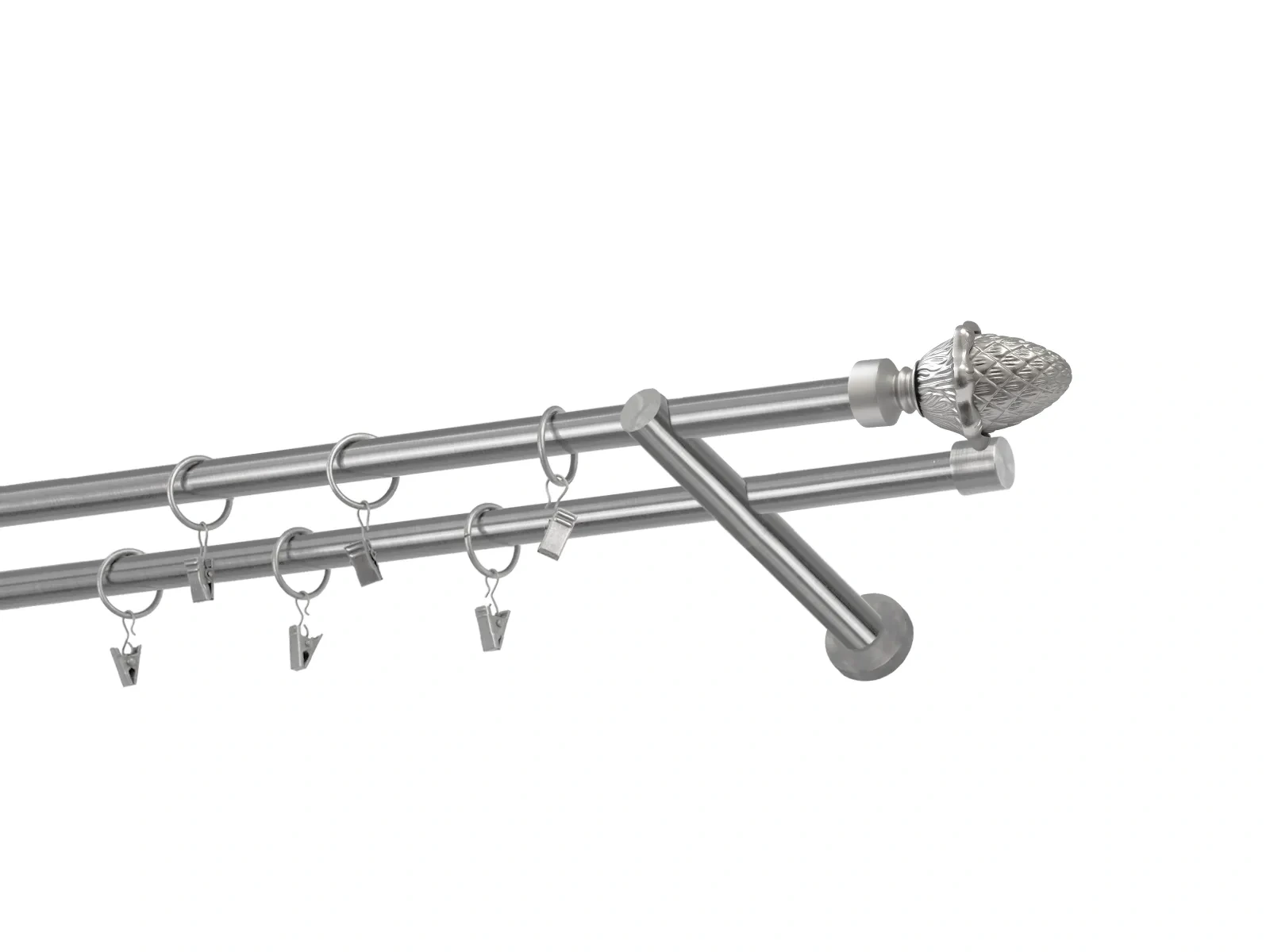 Kétsoros 16x16mm karnis - MAKK - satin