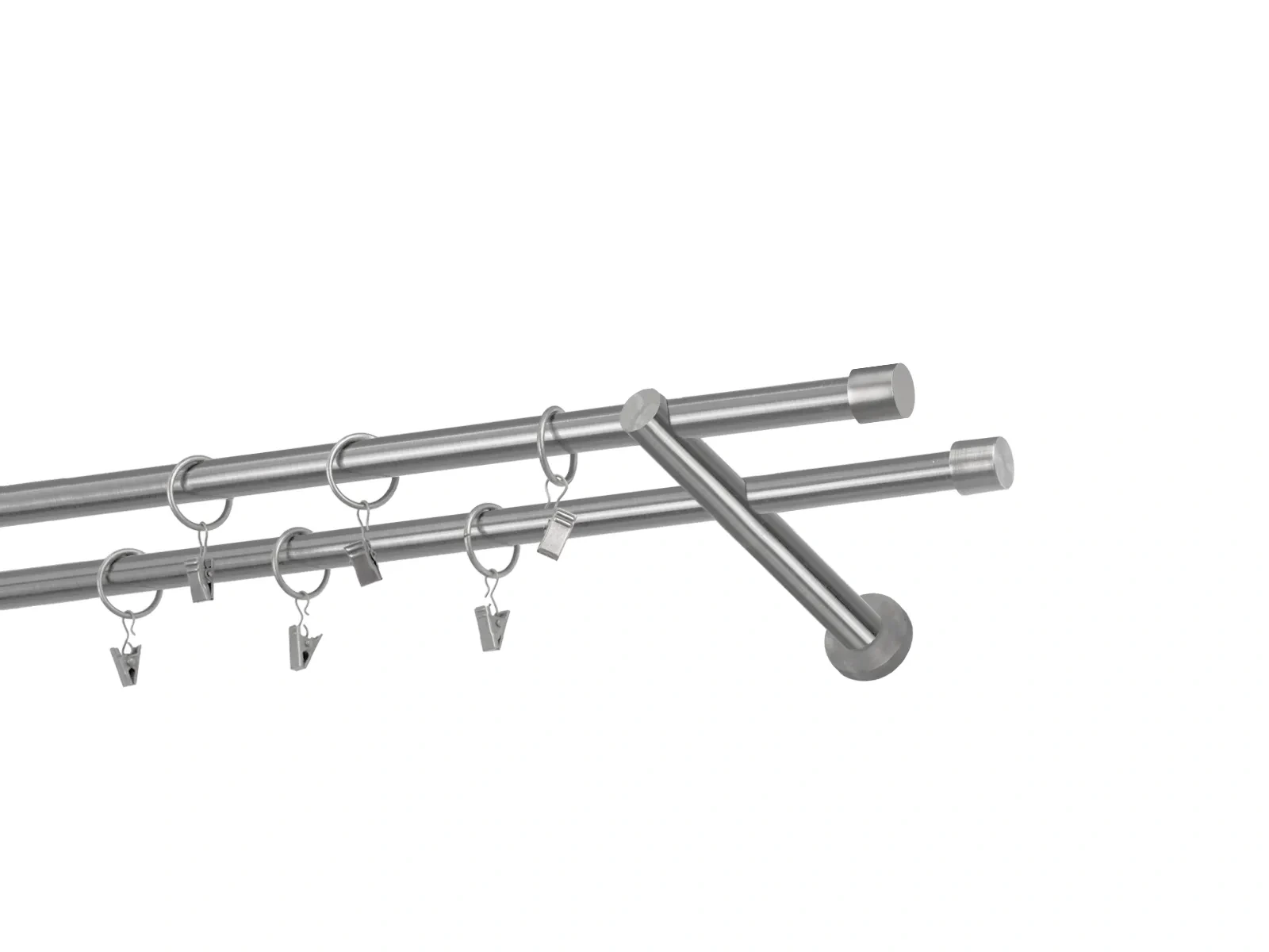 Kétsoros 16x16mm karnis - PULLO - satin