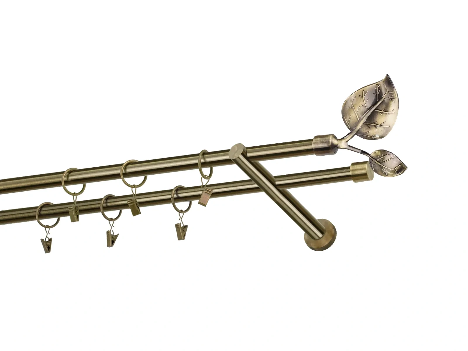 Kétsoros 16x16mm karnis - NAGY LEVÉL - antik