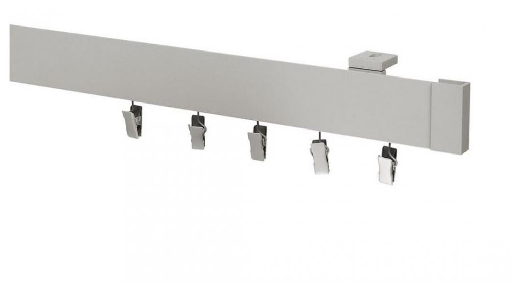 Egysínes mennyezeti MODERN karnis - INOX árnyalat