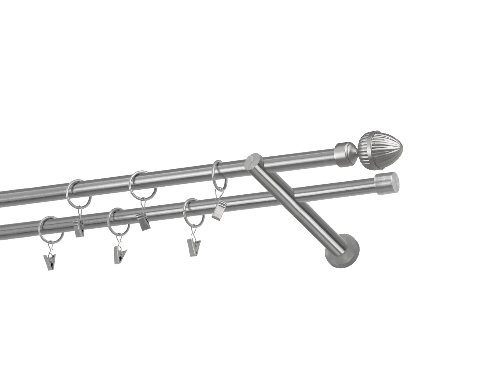 Kétsoros 16x16mm karnis - ODEON - satin