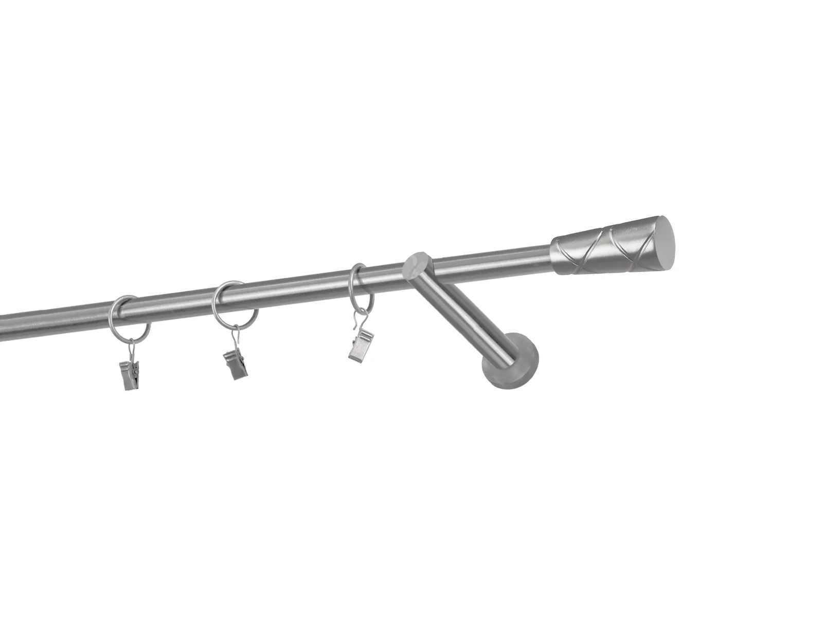 Egysoros 16mm karnis - TRAPEZIUM - satin