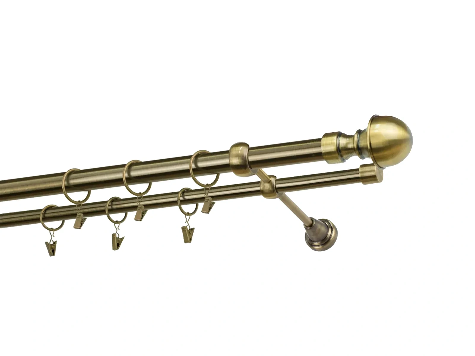 Kétsoros 25x16mm karnis - BOSTON - antik