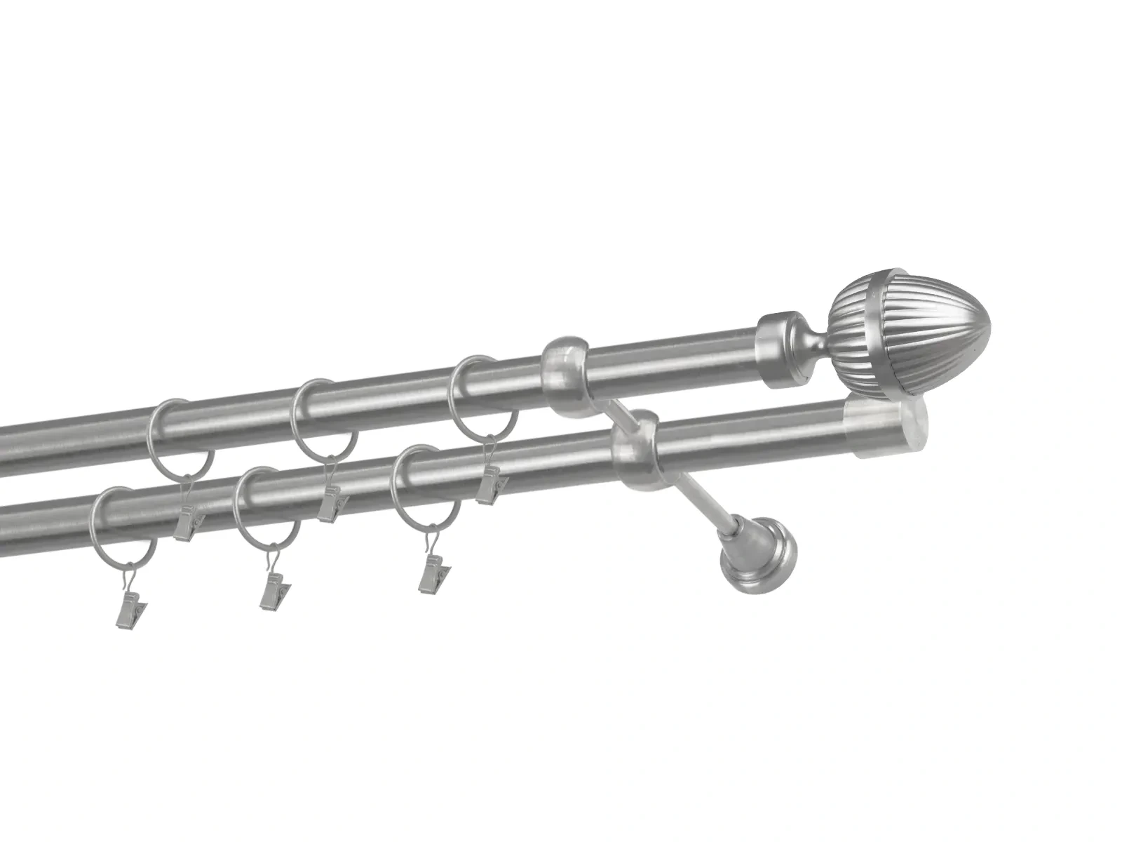 Kétsoros 25x25mm karnis - ODEON - satin