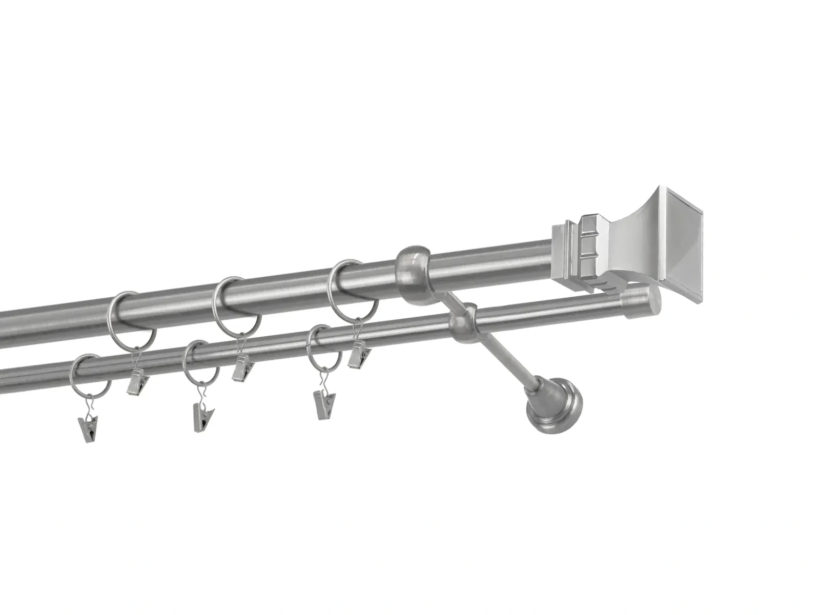 Kétsoros 25x16mm karnis - TORONY - satin