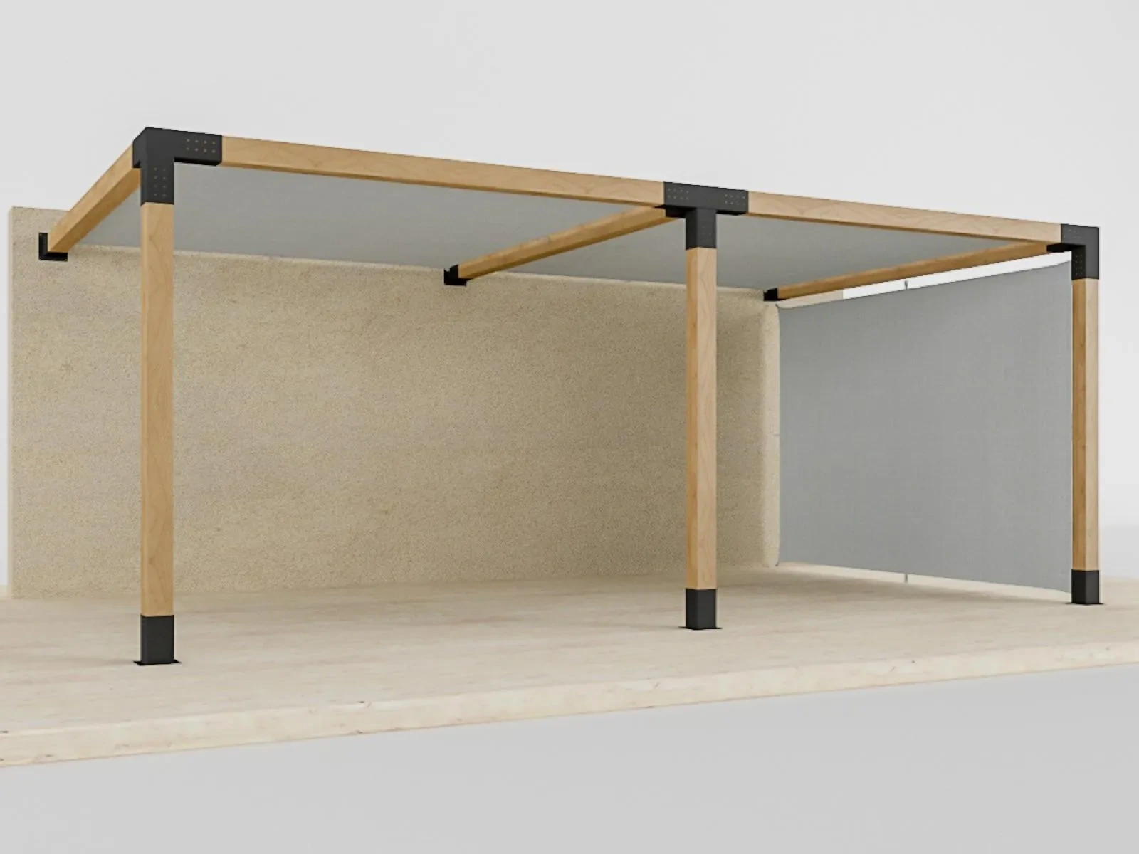 VEGAS Pergola - falhoz rögzített - 2 szakaszos