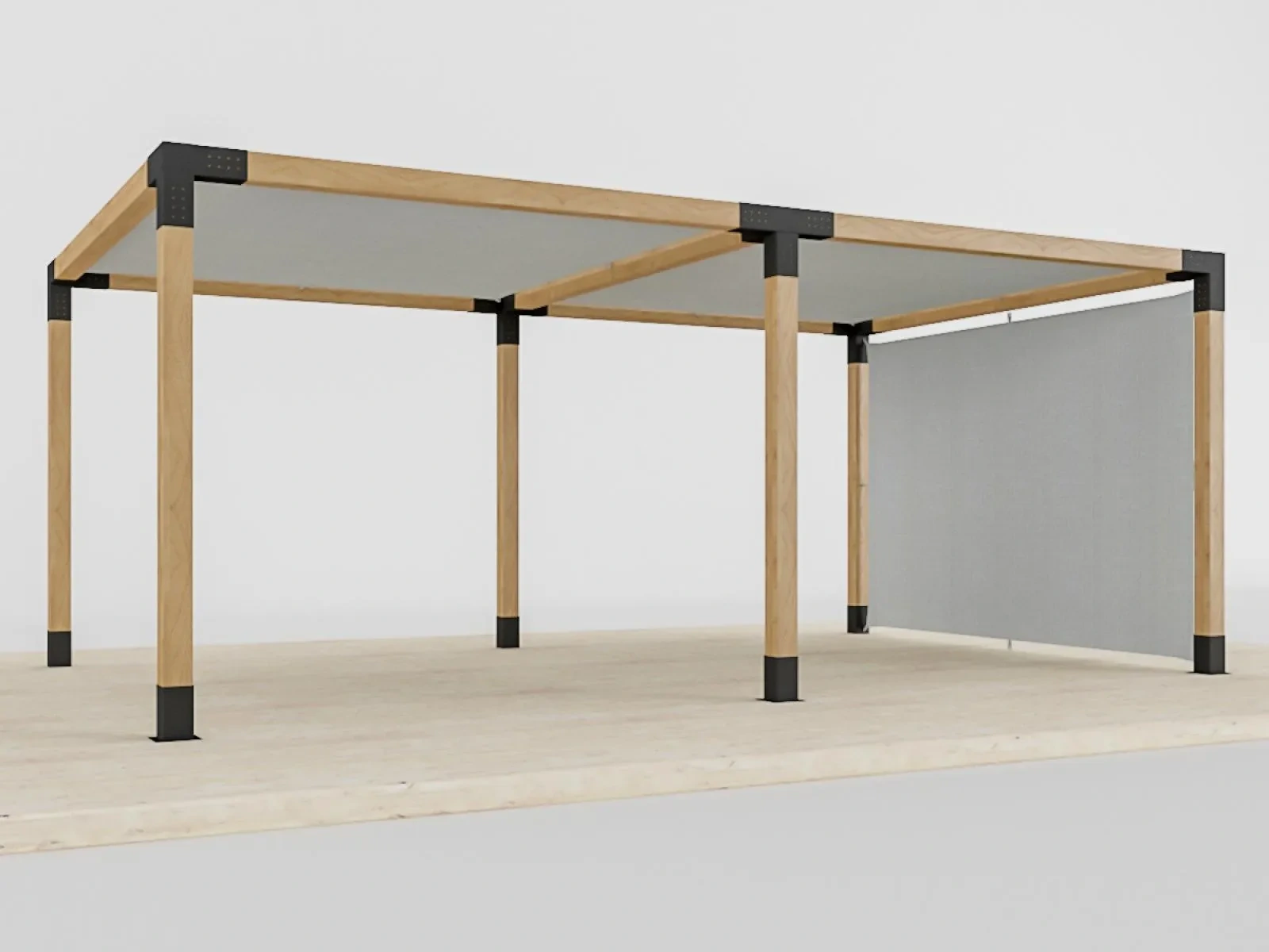 VEGAS Pergola - szabadon álló, oszloptartó talpakon - 2 szakaszos