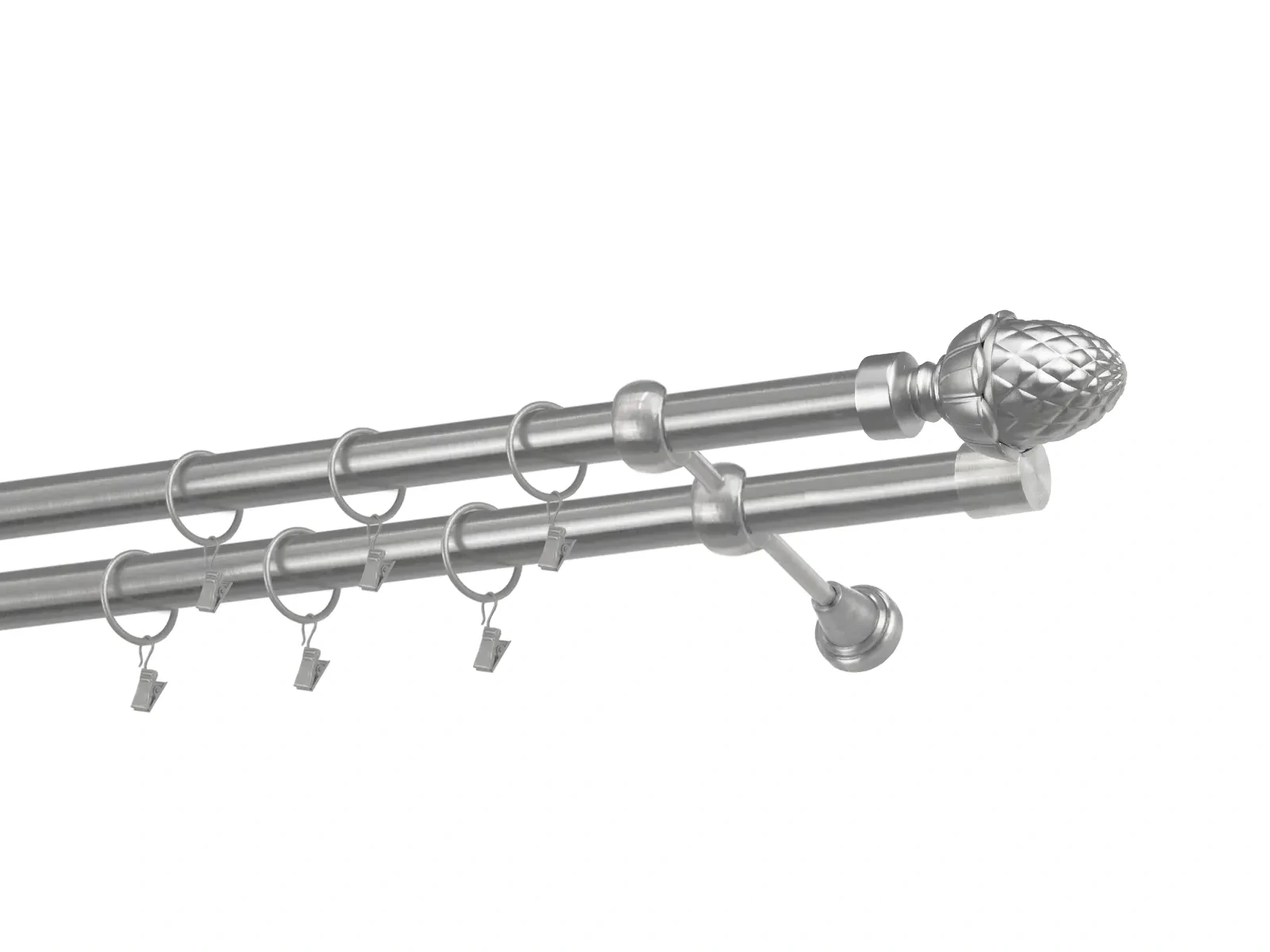 Kétsoros 25x25mm karnis - MAKK - satin