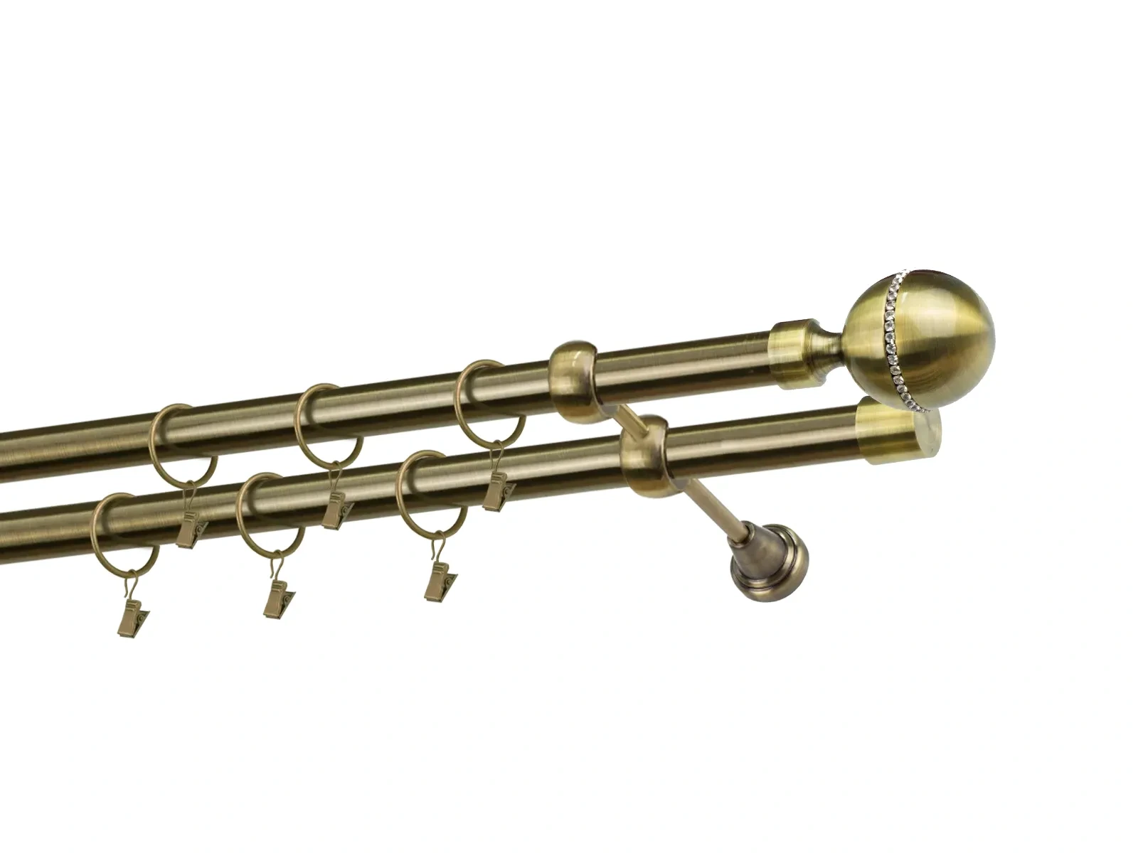 Kétsoros 25x25mm karnis - KALISTO CRYSTAL - antik