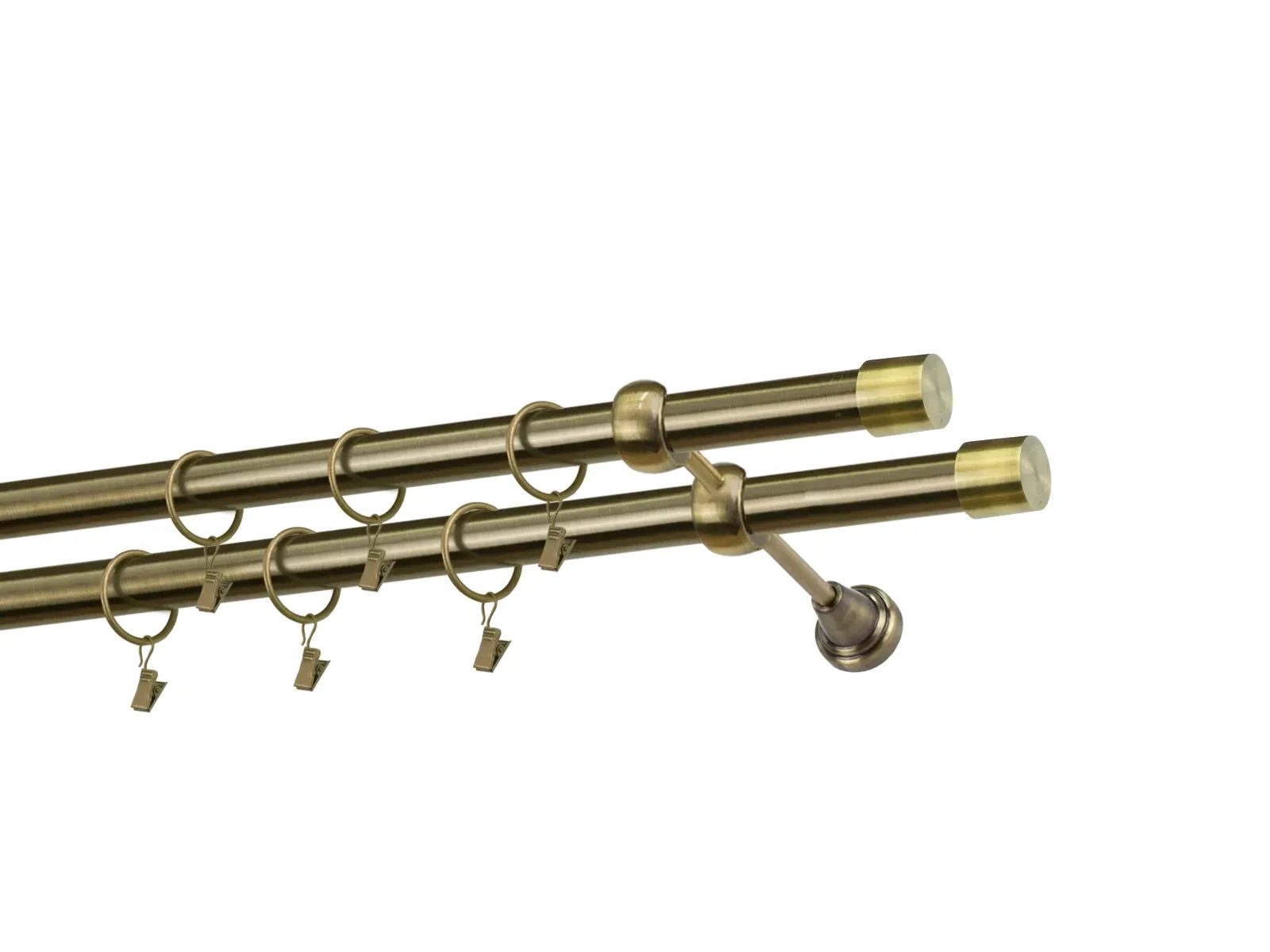 Kétsoros 25x25mm karnis - PULLO - antik