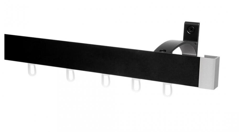 Egysínes oldalfali MODERN karnis - FEKETE árnyalat