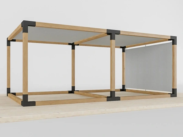 VEGAS Pergola- szabadon álló, alsó peremmel - 2 szakaszos