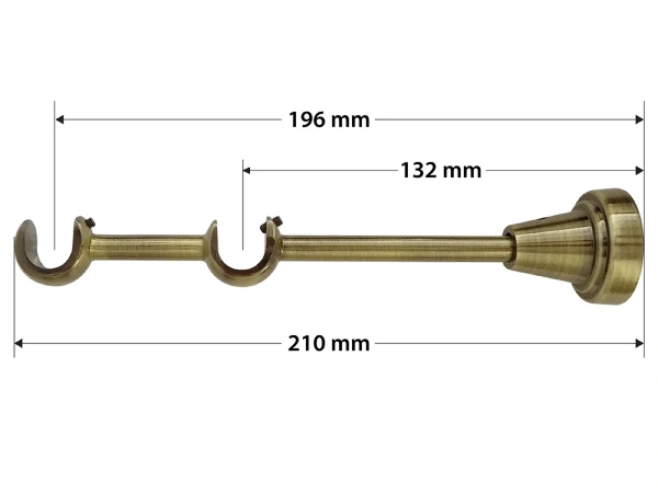 Kétsoros 16x16mm karnis - RADIATOR - antik 4