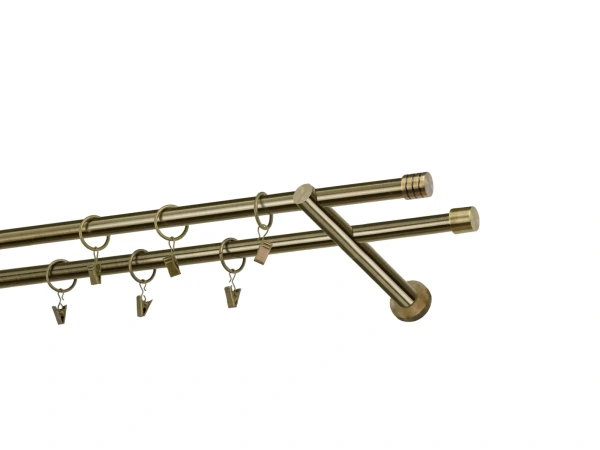 Kétsoros 16x16mm karnis - RADIATOR - antik