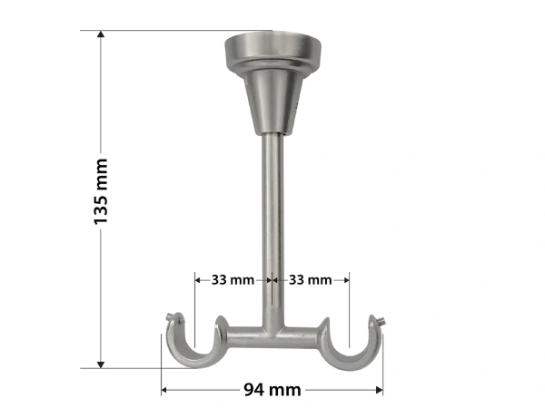 Kétsoros 16x16mm karnis - CYLINDER - satin 5