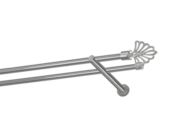 Kétsoros 16x16mm karnis - MODERN - satin 1