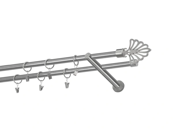 Kétsoros 16x16mm karnis - MODERN - satin