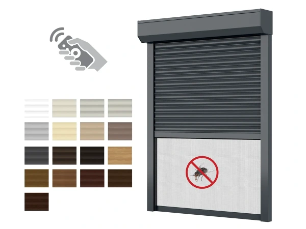 Al redőnyök 180mm Redőnytok beépített rovarhálóval -2320mm-es magasságig-MOTOR-TÁVIRÁNYÍTÓ