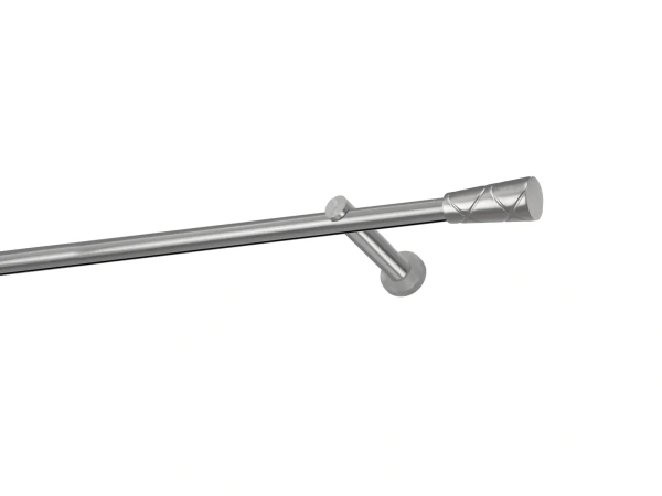 Egysoros 19mm-es függönykarnis - belső sínes rúd - TRAPEZIUM - satin 1