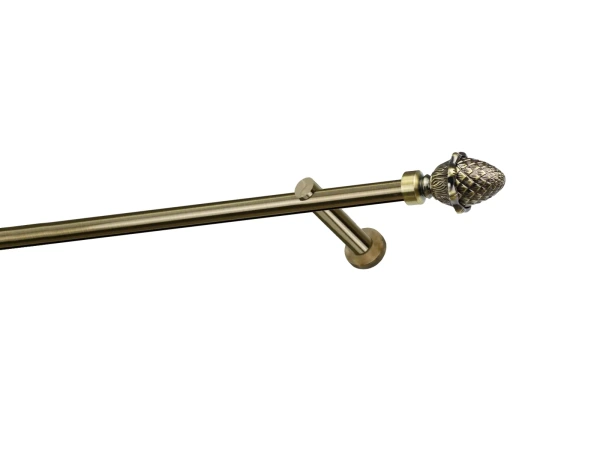 Egysoros 19mm-es függönykarnis - belső sínes rúd - MAKK - antik 1
