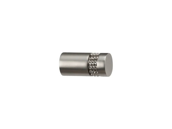 Kétsoros 19x19mm-es függönykarnis - belső sínes rúd - CYLINDER CRYSTAL - satin 2
