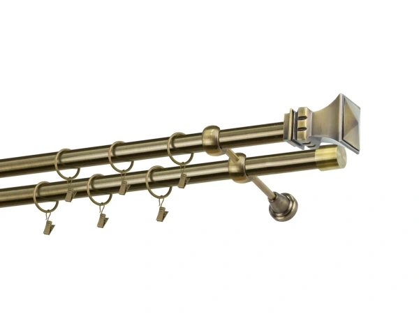 Kétsoros 25x25mm karnis - TORONY - antik