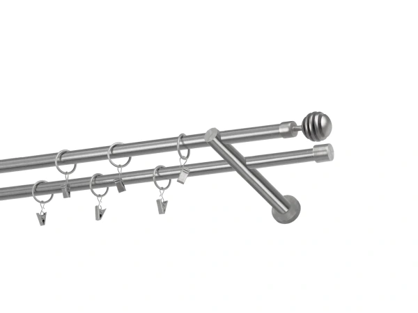 Kétsoros 16x16mm karnis - VERONA - satin