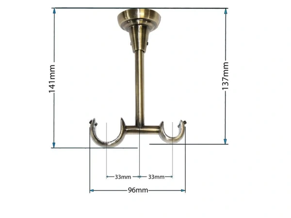 Kétsoros 25x16mm karnis - PULLO - antik 4