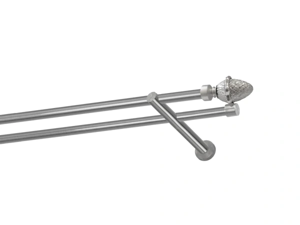 Kétsoros 16x16mm karnis - MAKK - satin 1