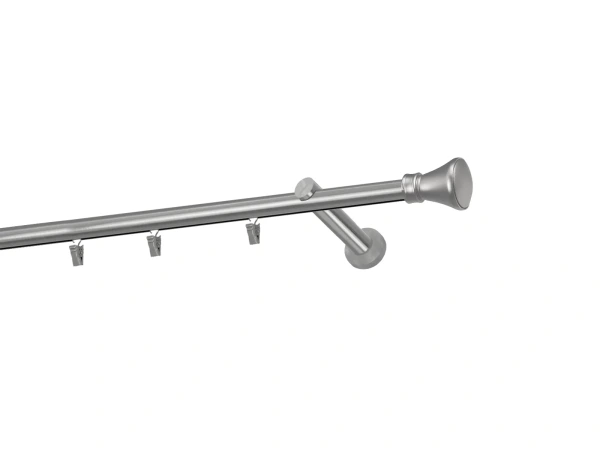 Egysoros 19mm-es függönykarnis - belső sínes rúd - KOLOSEO - satin