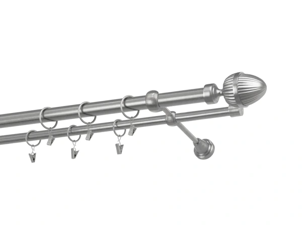 Kétsoros 25x16mm karnis - ODEON - satin