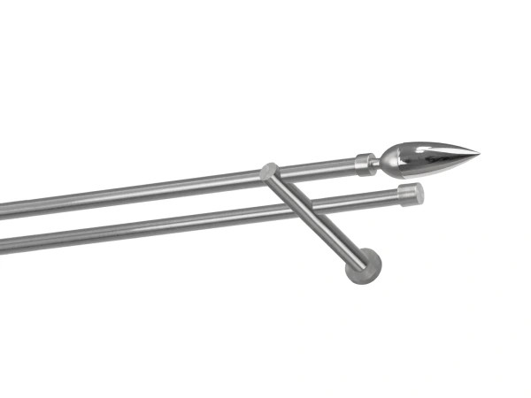 Kétsoros 16x16mm karnis - LINEA - satin 1