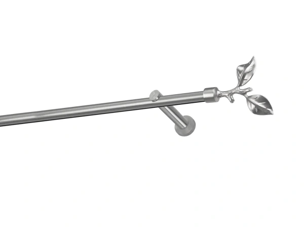 Egysoros 19mm-es függönykarnis - belső sínes rúd - RÓZSA LEVÉL - satin 1