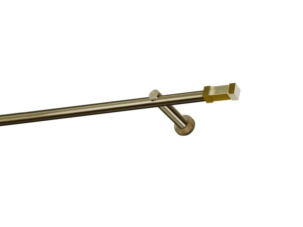 Egysoros 19mm-es függönykarnis - belső sínes rúd - QUADRO - antik 1