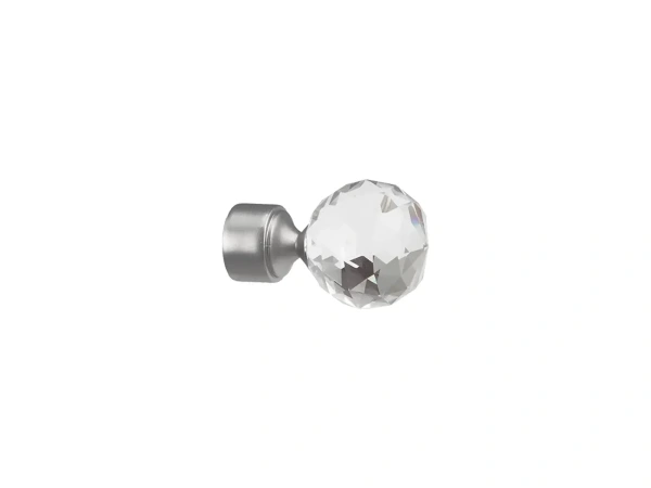 Egysoros 19mm karnis - CRYSTAL GOLYÓ - satin 2