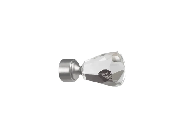 Egysoros 19mm-es függönykarnis - belső sínes rúd - CRYSTAL CONE - satin 2