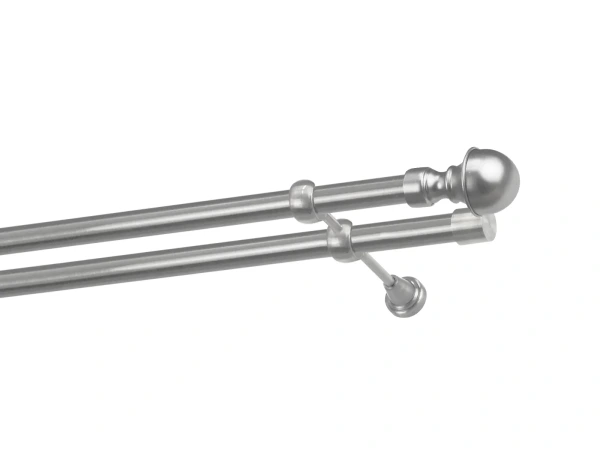 Kétsoros 25x25mm karnis - BOSTON - satin 1