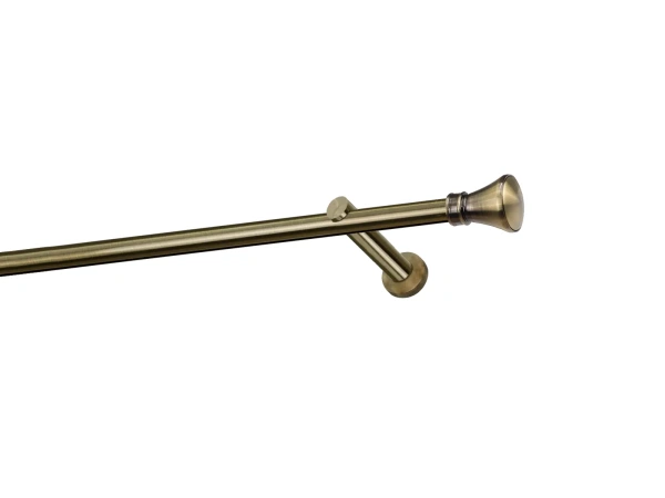 Egysoros 19mm-es függönykarnis - belső sínes rúd - KOLOSEO - antik 1