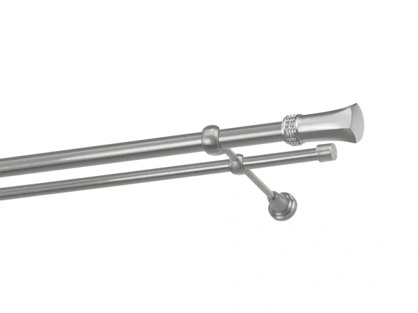 Kétsoros 25x16mm karnis - PLUTON CRYSTAL - satin 1