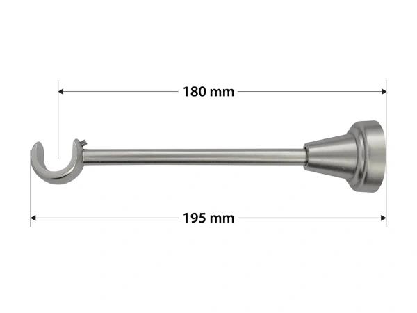 Egysoros 19mm karnis - TRAPEZIUM - satin 4