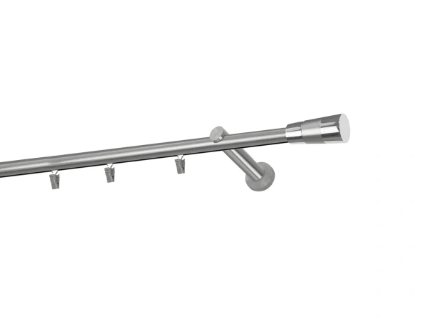 Egysoros 19mm-es függönykarnis - belső sínes rúd - VOLEO - satin