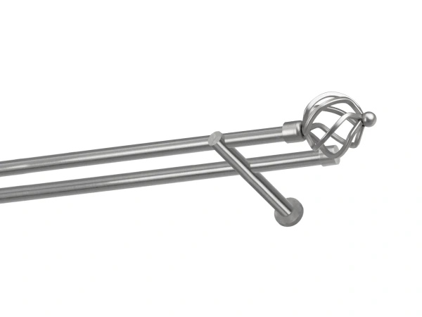 Kétsoros 19x19mm karnis - SPIRAL - satin 1