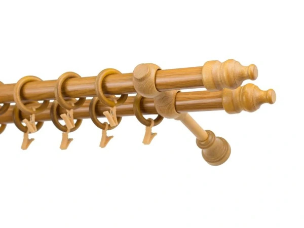 Kétsoros 28x28mm-es fa karnis - ARANY TÖLGY