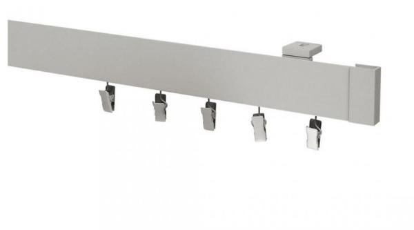 Egysínes mennyezeti MODERN karnis - INOX árnyalat