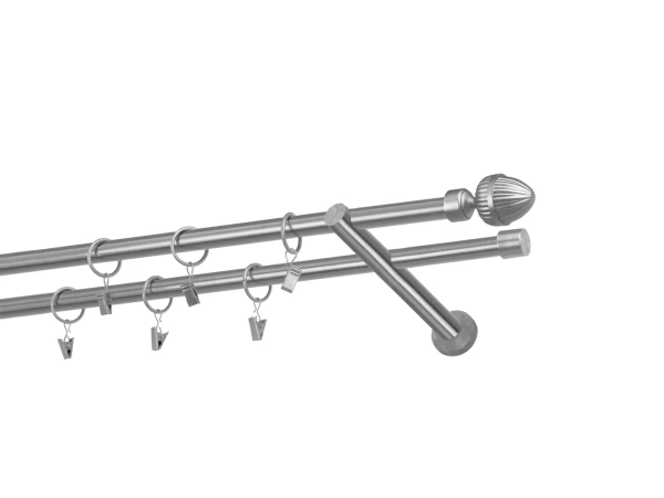 Kétsoros 16x16mm karnis - ODEON - satin