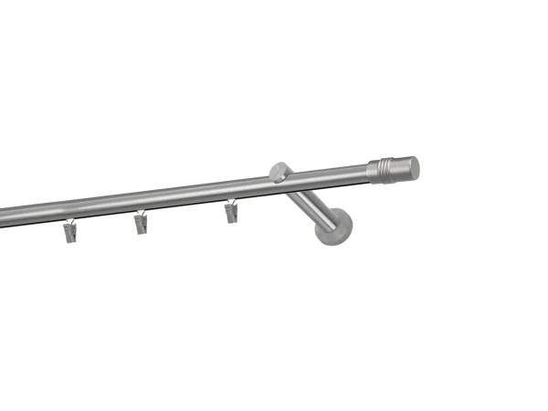 Egysoros 19mm-es függönykarnis - belső sínes rúd - CYLINDER - satin