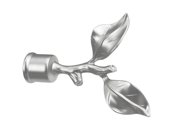 Kétsoros 25x25mm karnis - RÓZSA LEVÉL - satin 2