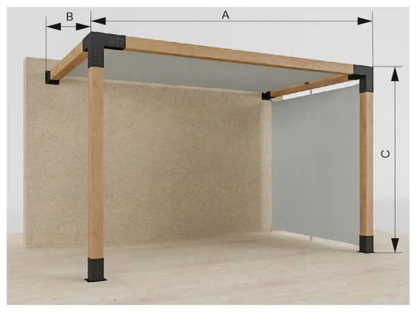 VEGAS Pergola - falhoz rögzített - 1 szakaszos 5