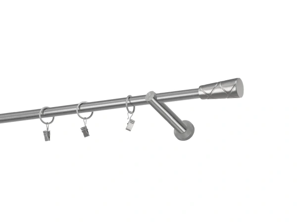 Egysoros 16mm karnis - TRAPEZIUM - satin